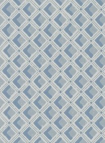 Designers Guild Tapete Amsee Geometric - Slate Blue