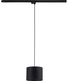Lampadario su filo per sistema a binario TRACER 1xE27/15W/230V diametro 20 cm nero
