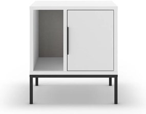 Comodino bianco con ripiani Lani - Marckeric