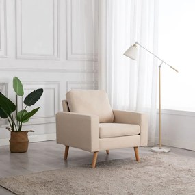 Poltrona Crema İn Tessuto /