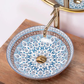 Lavabo da appoggio Rea Arte Blue