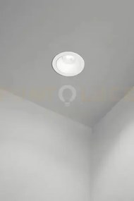 Oasis faretto in alluminio bianco opaco 1 luce attacco gu10 d.9cm ip20