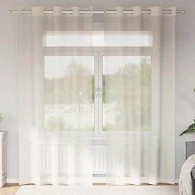 Tende İn Voile Con Occhielli 2 Pz Crema 140x225 Cm /