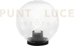 Lumetto polly sfera trasparente montatura nera 1 luce attacco e27 i...
