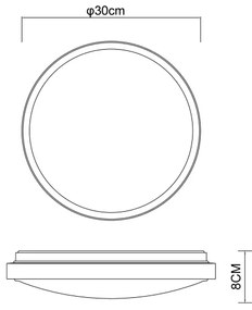 Globo 41765-12 - Plafoniera LED SAMMI LED/12W/230V 3000/4500/6000K