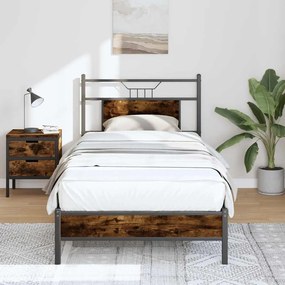 Giroletto Senza Materasso Rovere Fumo 90x190 Cm İn Truciolato /