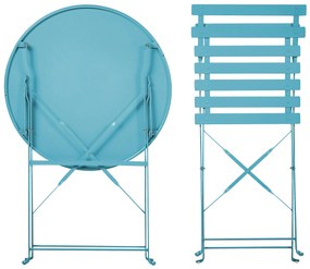 Set da balcone acciaio blu FIORI Beliani