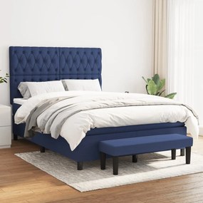 Giroletto A Molle Con Materasso Blu 140x200 Cm İn Tessuto /