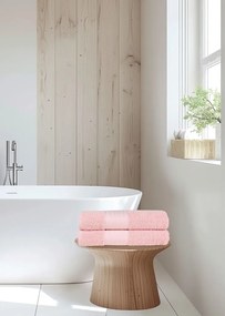 Set di 2 asciugamani in spugna di cotone rosa 70x140 cm - Good Morning