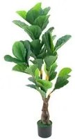 Pianta artificiale Ficus Pandurata 125h 43 foglie con vaso