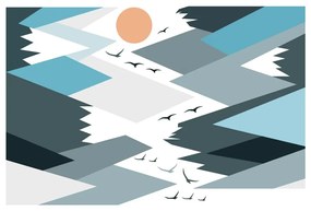 Adesivo murale Bambino gigante Adesivo montagne scandinave Parka - Ambiance