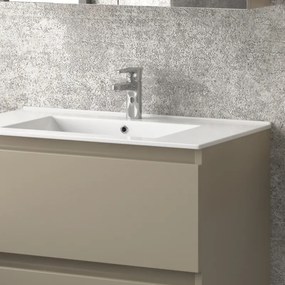 Mobile bagno sospeso 80cm con lavabo integrato e 2 cassetti TOD-80L - KAMALU
