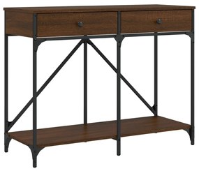 Tavolino consolle rovere marrone 100x39x78,5 cm multistrato