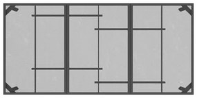Tavolo da Giardino Antracite 165x80x72 cm Rete d'Acciaio