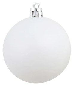 Set Palline di Natale 100 pz 3/4/6 cm Bianco/Grigio