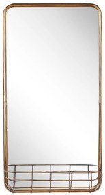 Specchio da parete 80 x 40 cm in metallo oro MACON Beliani