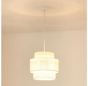 Brilagi - Lampadario a cavo SPACE YUTE 1xE27/15W/230V Ø 25 cm crema/bianco
