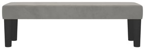 Panca grigio chiaro 100x30x30 cm in velluto