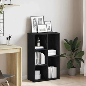 Libreria Rovere Nero 50x25x80 Cm İn Legno Multistrato /