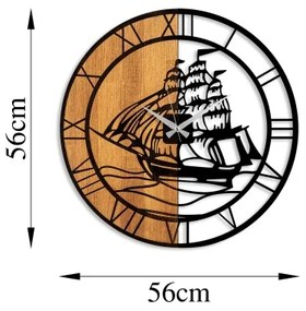 Orologio da parete diametro 56 cm 1xAA legno/metallo