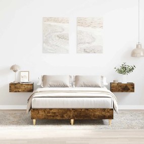 Giroletto Senza Materasso Rovere Fumo 120x190 Cm İn Truciolato /