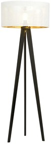 Piantana Moderno Drago Acciaio Nero Bianco 1 Luce E27 Ip20