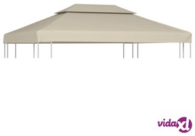 vidaXL Telo di Ricambio per Gazebo 310g/m² Beige 3x4m