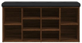 Panca porta scarpe rovere marrone 102x32x50cm legno multistrato
