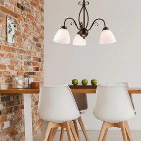 Lampadario a sospensione con catena ADELLE 3xE27/60W/230V