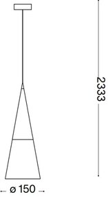 Ideal Lux - Lampadario LED a sospensione con filo CONO 1xGU10/7W/230V diametro 15 cm cromo