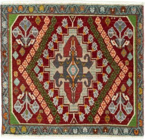 Shiraz Tappeto persiano 50x50 Rosso (Iran) Annodato A Mano