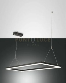 Bard sospensione nera l.92x32cm a led 3000k - 52w - 5180 lm dimmera...