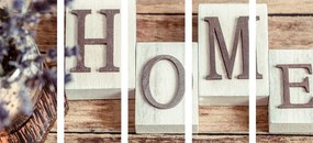 Quadri 5 pezzi – Lettere Home