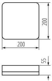 Kanlux 37295- Plafoniera LED tecnica IPER LED/19W/230V IK10 IP65 quadrato bianco