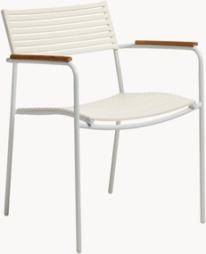 Sedia impilabile da giardino con braccioli in legno di teak Mood Air