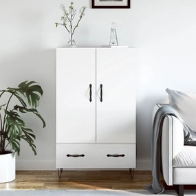 Credenza bianco lucido 69,5x31x115 cm in legno multistrato