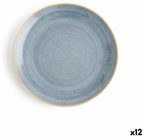 Piatto da pranzo Ariane Terra Azzurro Ceramica Ø 21 cm (12 Unità)