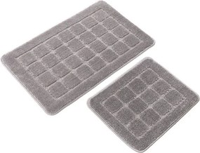 Set di tappetini per il bagno grigi 2 pz 50x80 cm Kareli – Foutastic