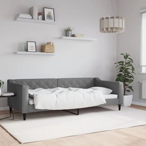 Letto Da Giorno Grigio 90x200 Cm İn Tessuto /