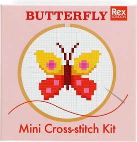 Set creativo punto-croce Cross-stitch Kit Butterfly - Rex London