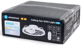 Aigostar - Ventilatore da soffitto dimmerabile a LED LED/40W/230V 2700-6500K + +TC bianco