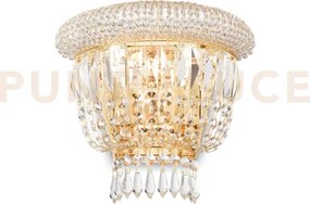 Dubai applique ottone con cristalli molati 2 luci attacco e14