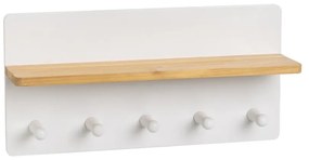 Appendiabiti da parete bianco con ripiano - Casa Selección