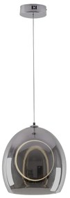 Lampadario LED design ESTELLE cromo Ø28cm, luce naturale 1200 lumen