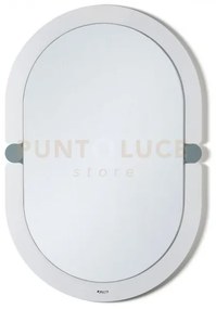 Specchio moderno da parete alchimia ovale bianco marmo/verde marino...