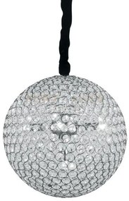 Lampadario a sospensione planet cromo 5 luci attacco g9 35x35x120cm...