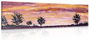 Quadro su tela – Dipinto a olio di un campo di lavanda