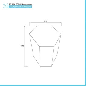 Portaspazzolino Grigio Trasparente In Plastica ABS Diamante