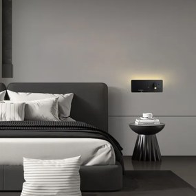 Immax 08288L-LED Applique con ripiano, USB e ricarica wireless LED/3W/230V + LED/3W