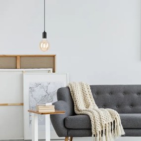 Lampadario a sospensione con filo ASTRID 1xE27/60W/230V opaco nero